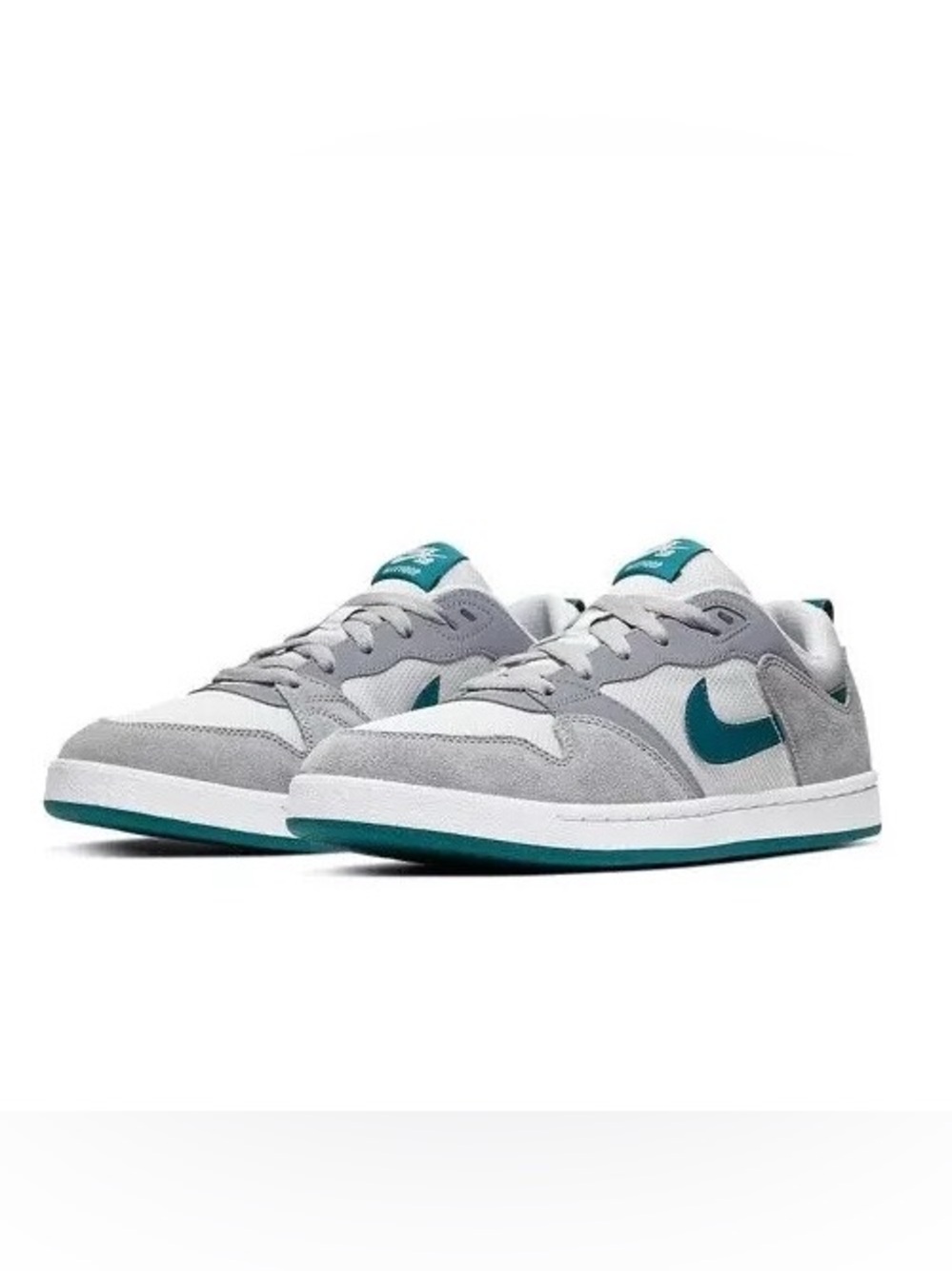 Nike SB Alleyoop Gray Teal White Skate Shoes Youth 4.5Y Women’s 6 NIB